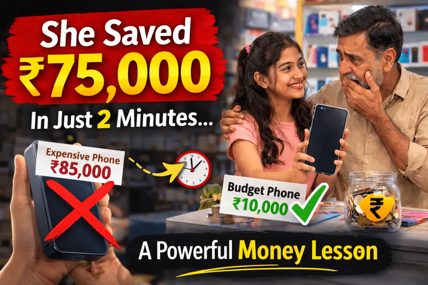 How I Saved My Father’s ₹75,000 in Just 2 Minutes! -A Real-Life Motivational Story